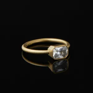 0.94 Carat One-of-a-Kind Emerald Cut Sapphire Ring | SR37-OOAK