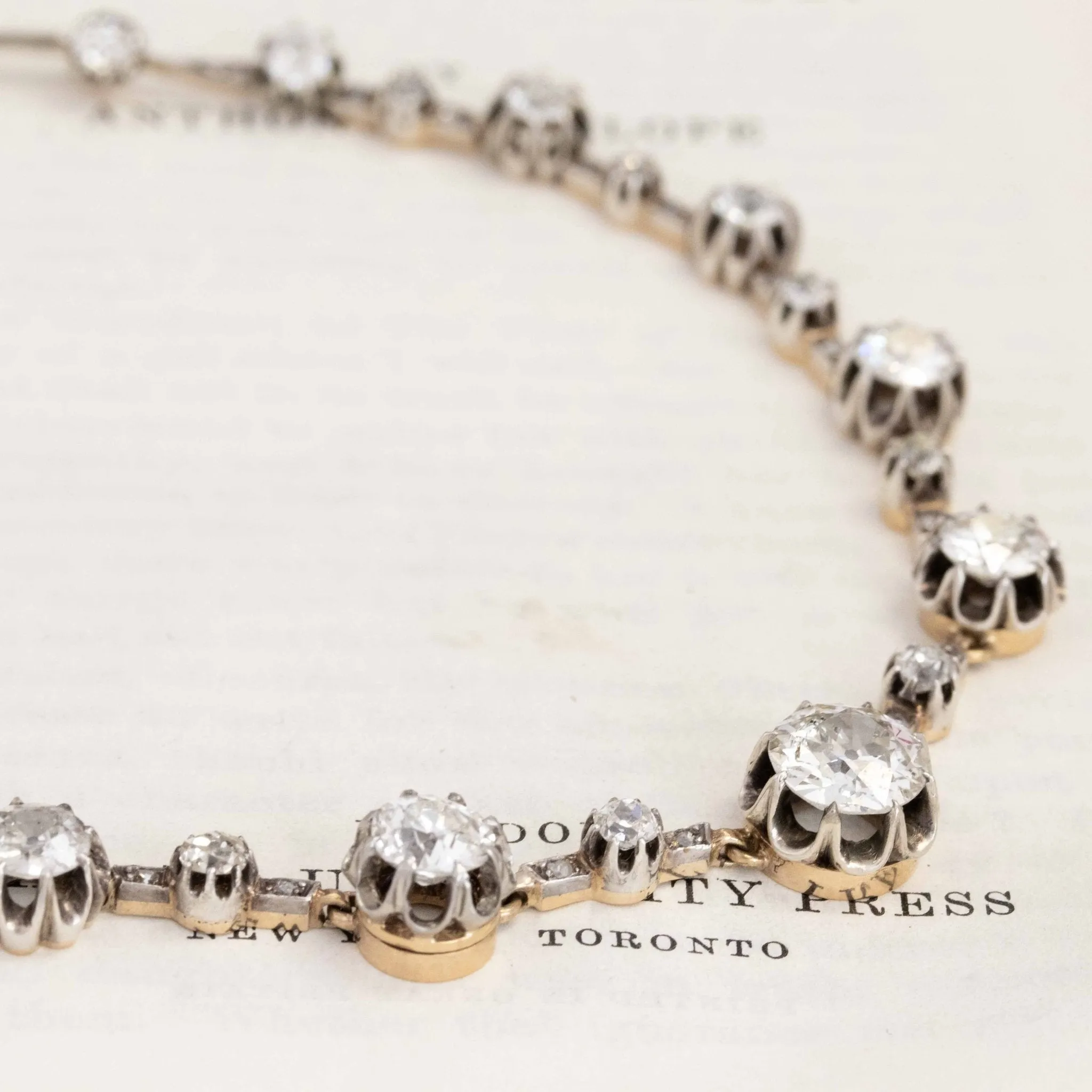 10.65ctw Victorian Old European Cut Convertible Riviere Necklace/Ring