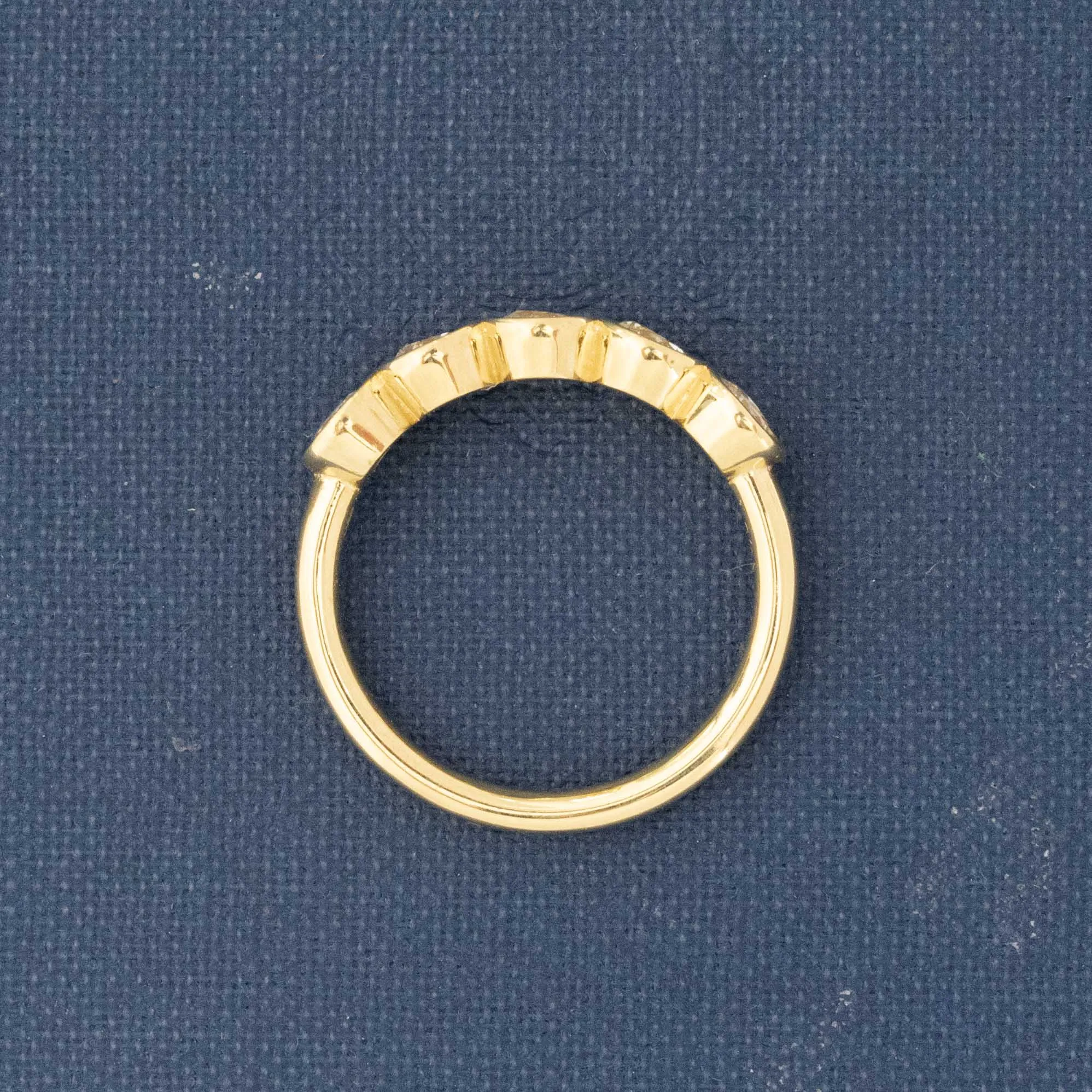 1.07ctw Old European Cut Diamond 5-Stone Bezel Band