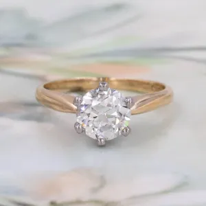 1.16 Carat Antique Diamond Six-Prong Solitaire c. 1920s