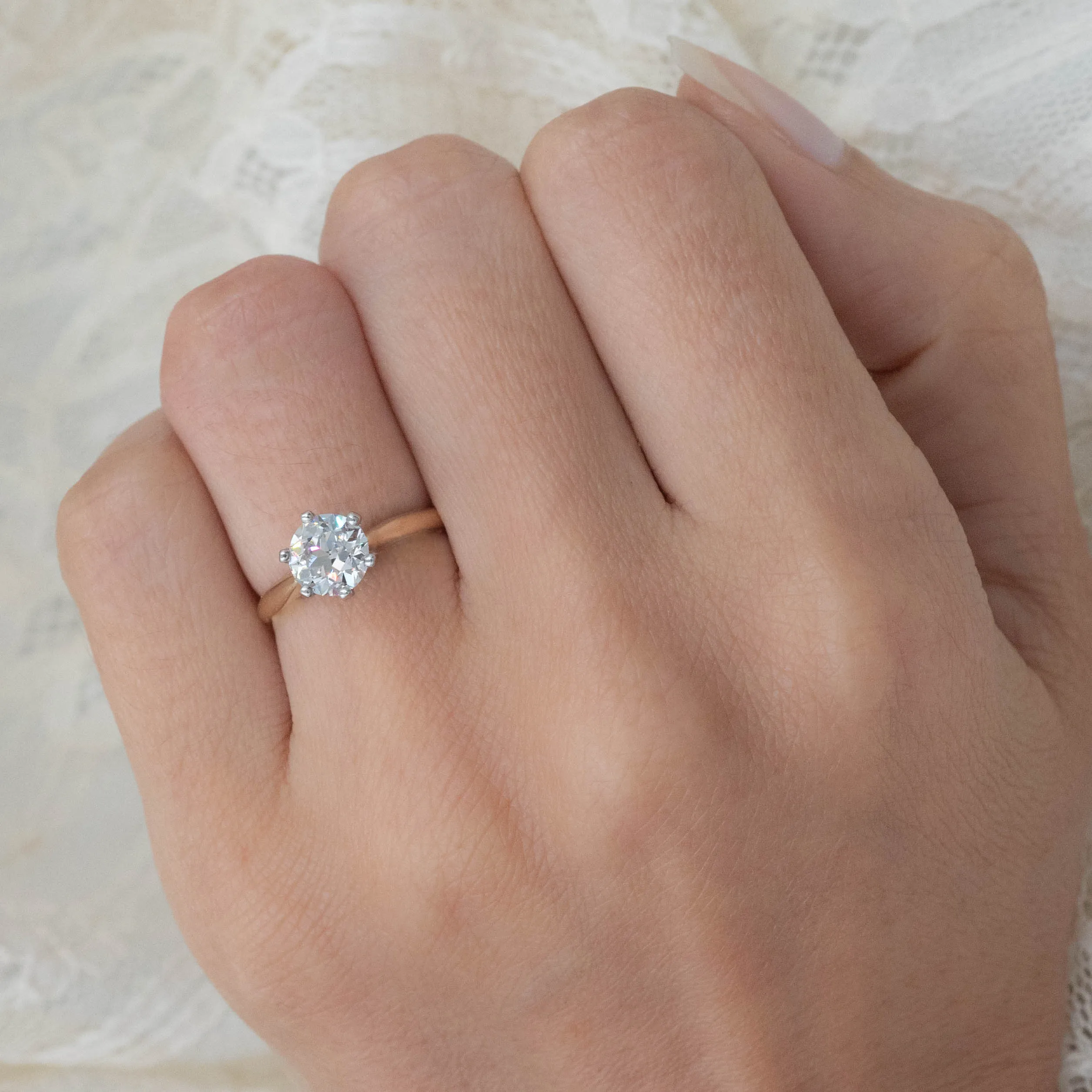 1.16 Carat Antique Diamond Six-Prong Solitaire c. 1920s