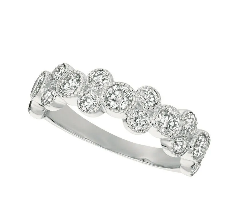 1.25 Carat Natural Diamond Ring G SI 14K White Gold