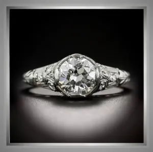 1.39 Ct. Edwardian Style Euro Diamond Engagement Ring VS2