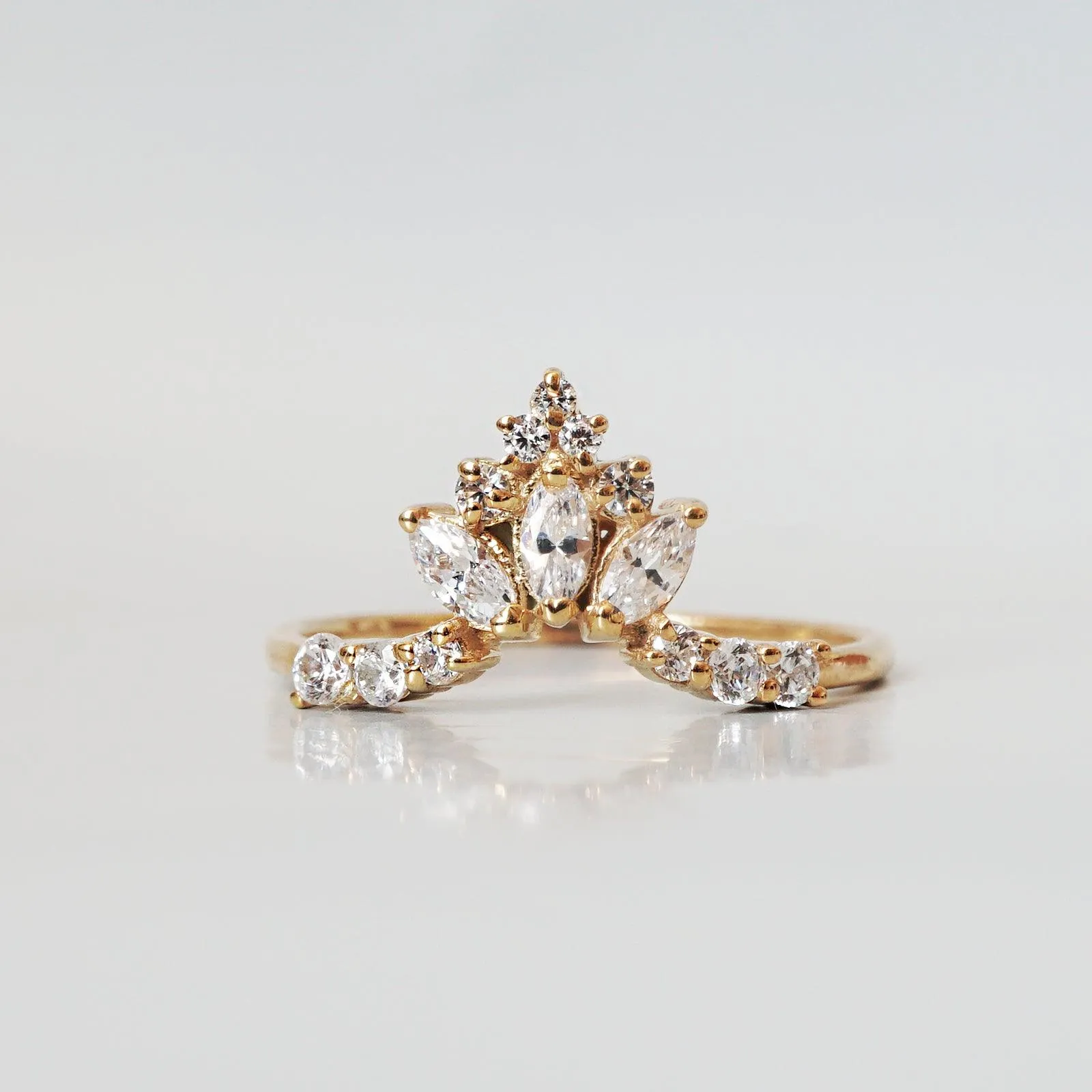 14K and 18K Winter Palace Marquise Ring