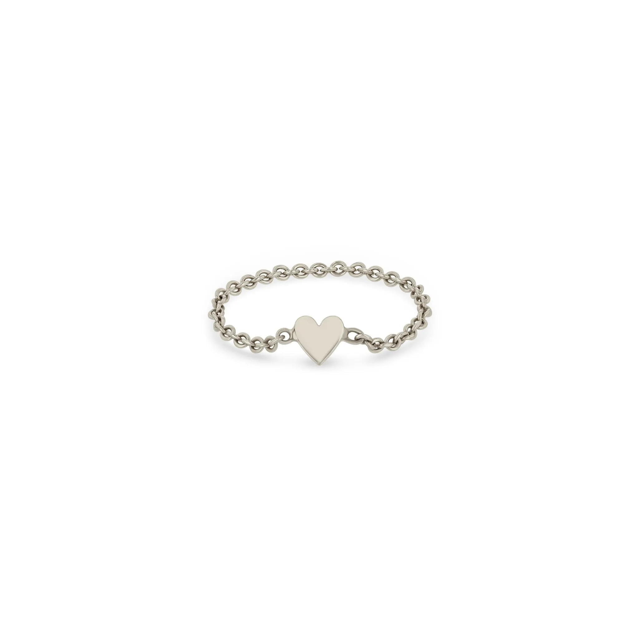 14k Itty Bitty Heart Chain Ring