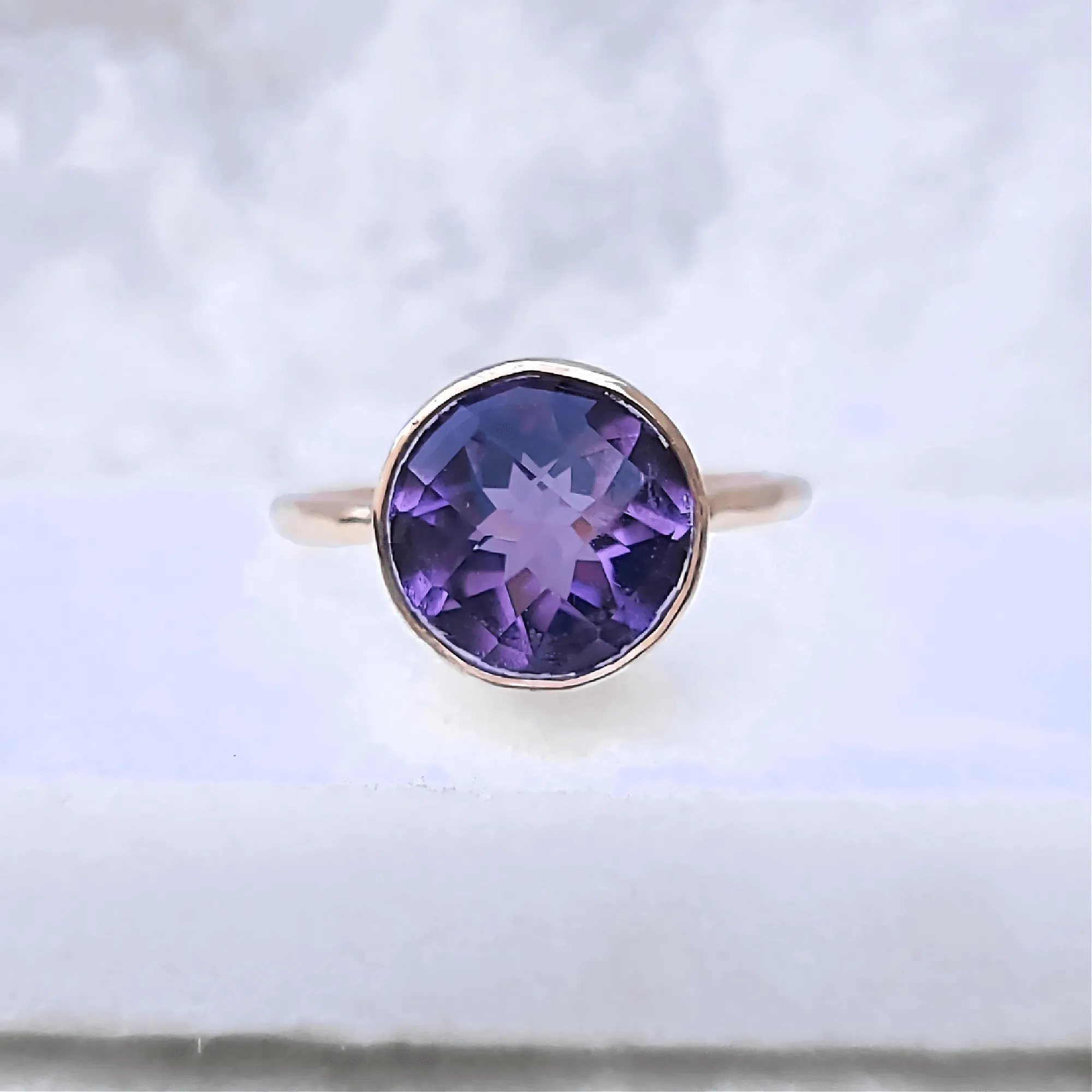 14K Jumbo Amethyst Candy Ring