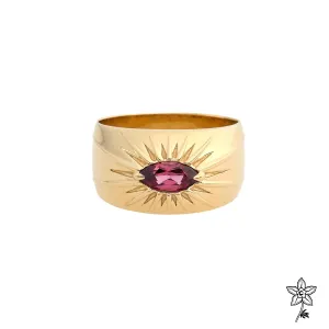 14K VERMEIL STARBURST BAND
