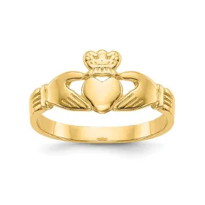 14K Yellow Gold Baby Claddagh Ring
