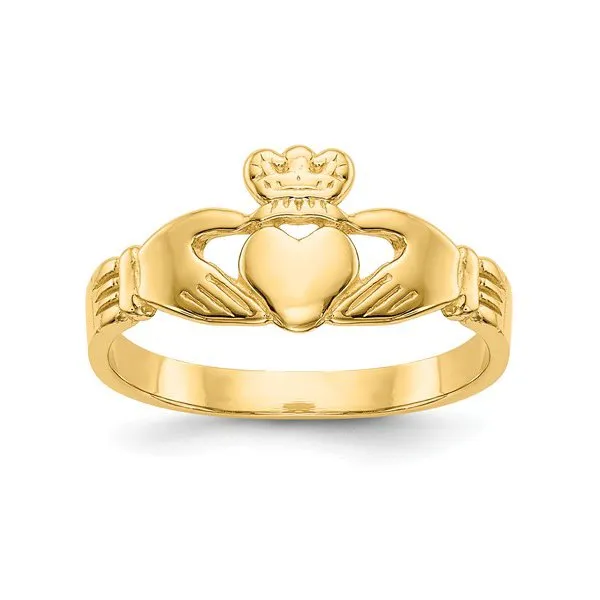 14K Yellow Gold Baby Claddagh Ring