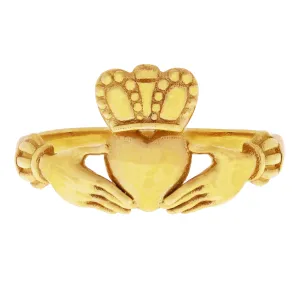 14k Yellow Gold Claddagh Love Friendship Irish Ring Sizes 5-9.5