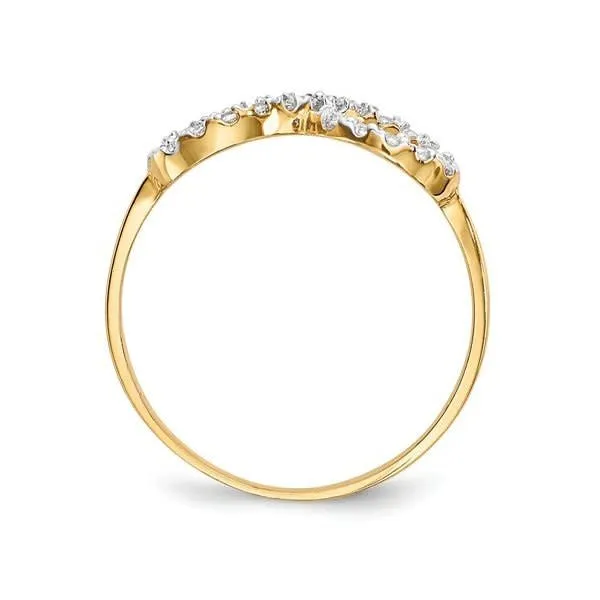 14K Yellow Gold Infinity CZ Ring