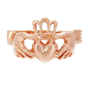 14k Yellow White or Rose Gold Love Friendship Claddagh Irish Ring Sizes 5-9