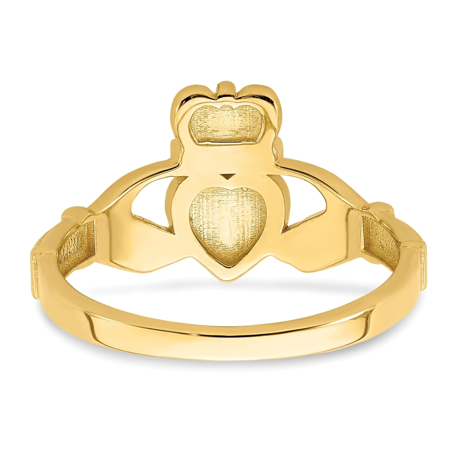 14kt yellow gold ladies claddagh ring