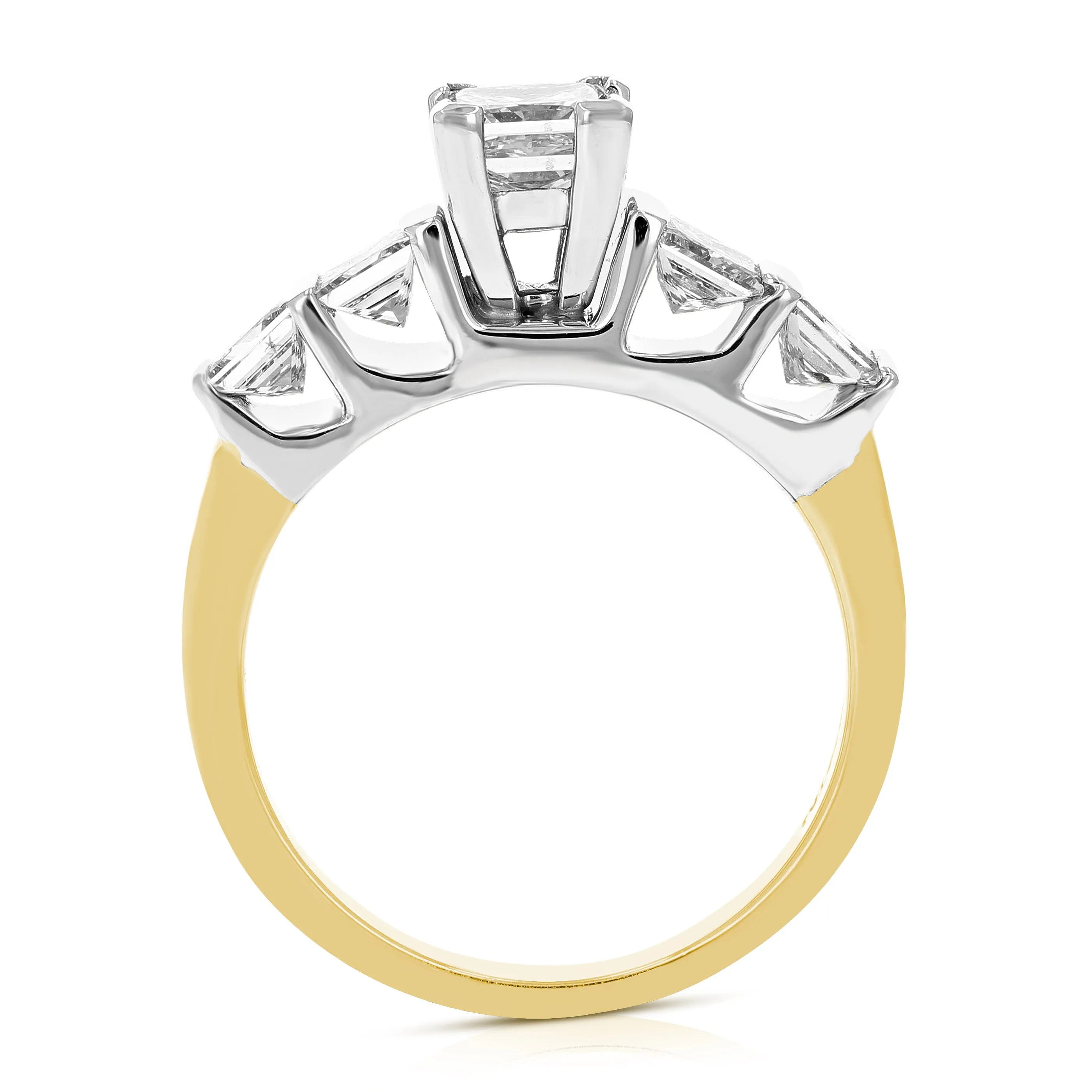 1.75 cttw 5 Princess Diamond Engagement Rings 14K Gold