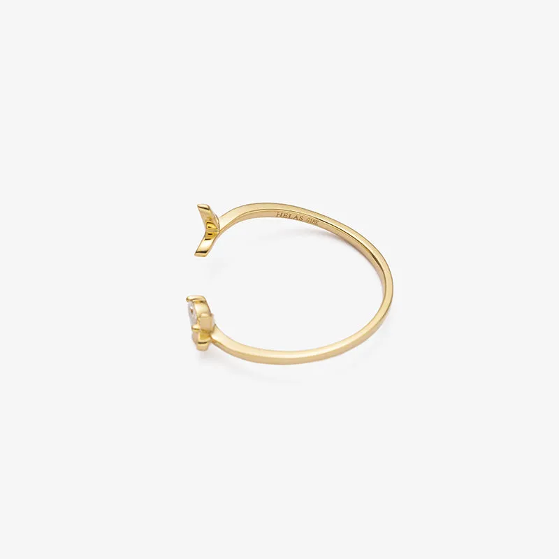 18K Gold Diamonds Mini Summer Flower Ring