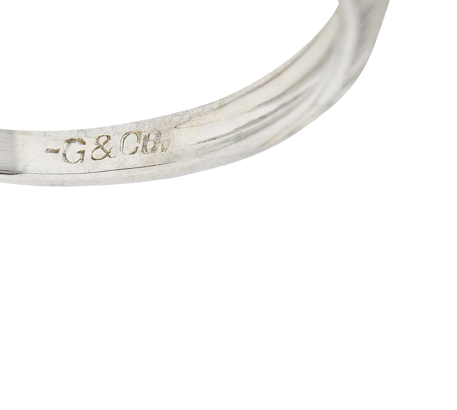 1920's J.W. Grant & Co. Art Deco 1.60 CTW 18 Karat White Gold Engagement Ring