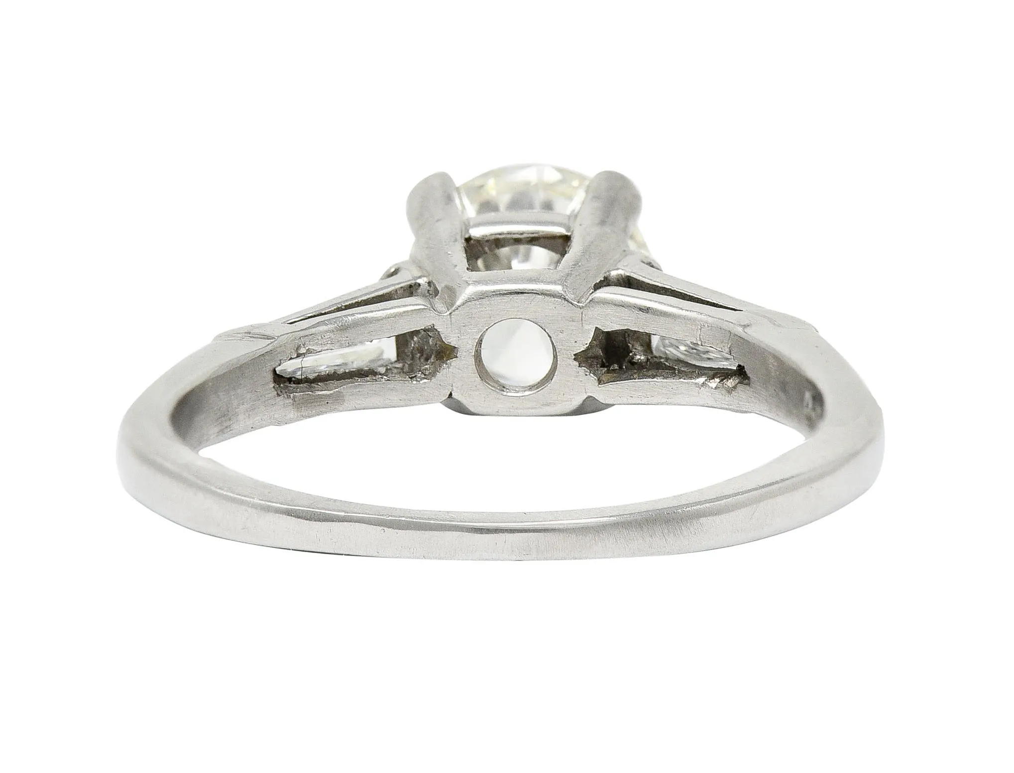 1950's Mid-Century 1.59 CTW Diamond Platinum Engagement Ring GIA