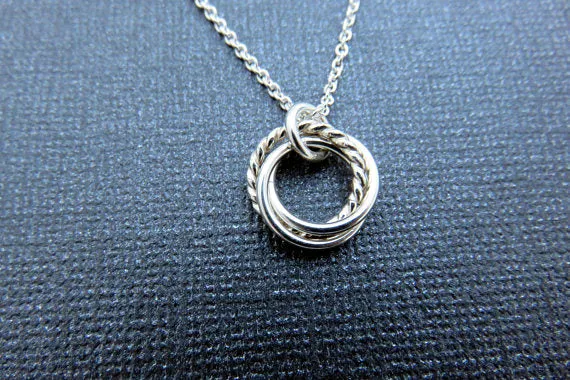 30th Birthday Gift for Her | Sterling Silver Twist Necklace | 30th Birthday Gifts
