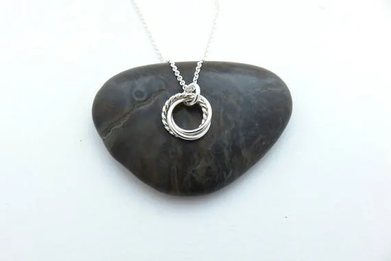 30th Birthday Gift for Her | Sterling Silver Twist Necklace | 30th Birthday Gifts
