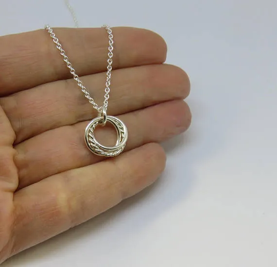 30th Birthday Gift for Her | Sterling Silver Twist Necklace | 30th Birthday Gifts