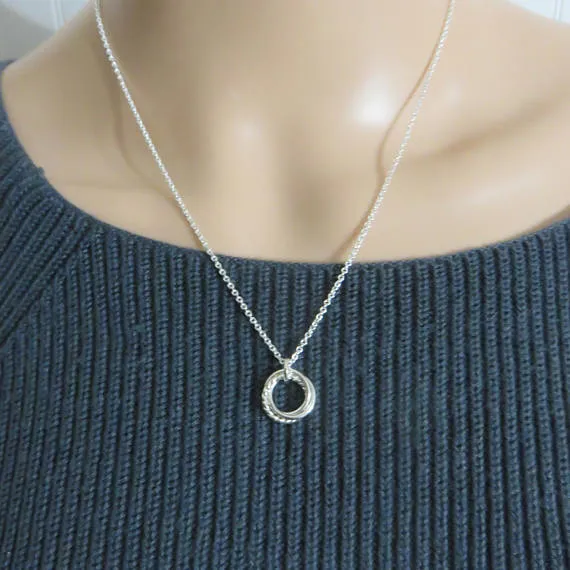 30th Birthday Gift for Her | Sterling Silver Twist Necklace | 30th Birthday Gifts