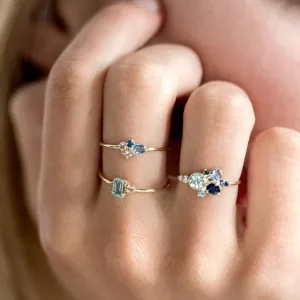 3pcs set Crystal Rings