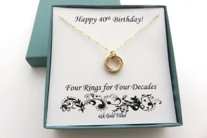 40th Birthday Gift for Her | Gold 40th Birthday Gift | 40th Birthday Gifts