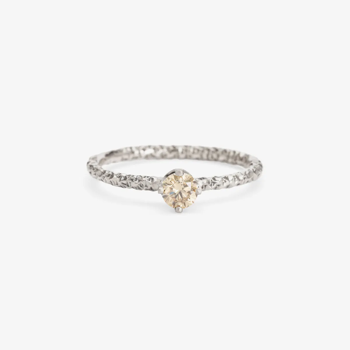 4mm Brown Diamond Homespun Solitaire Ring | R9004BR