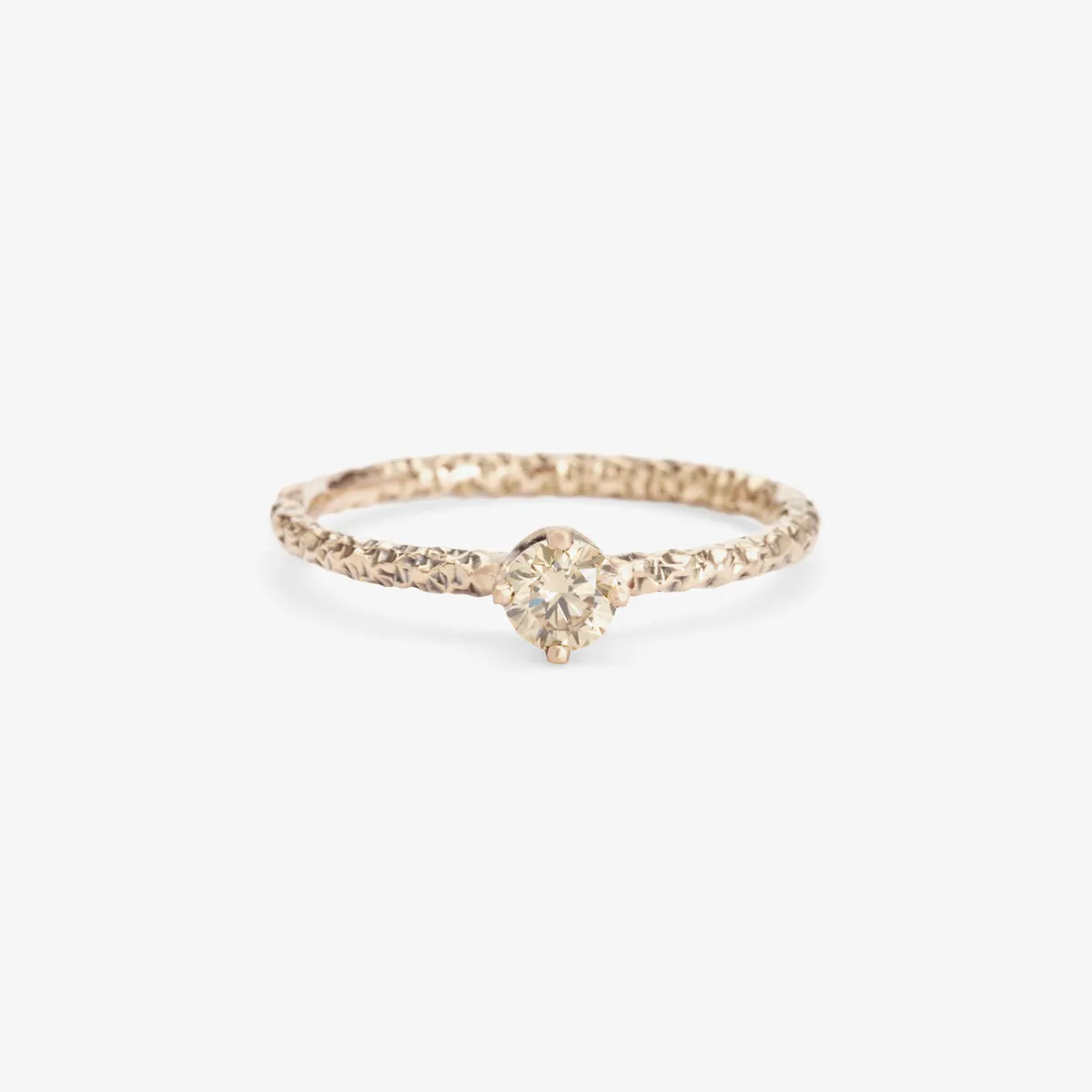 4mm Brown Diamond Homespun Solitaire Ring | R9004BR