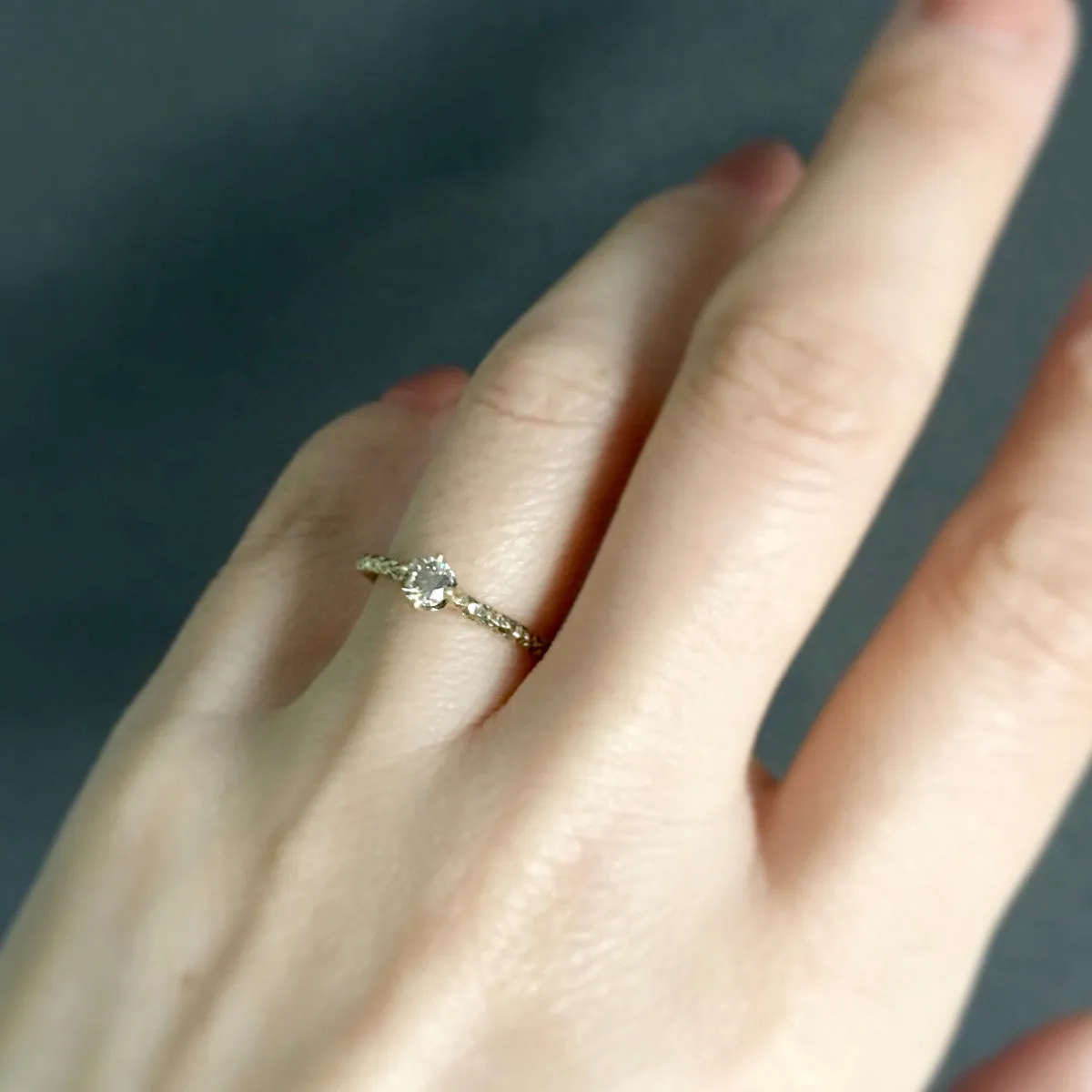 4mm Brown Diamond Homespun Solitaire Ring | R9004BR