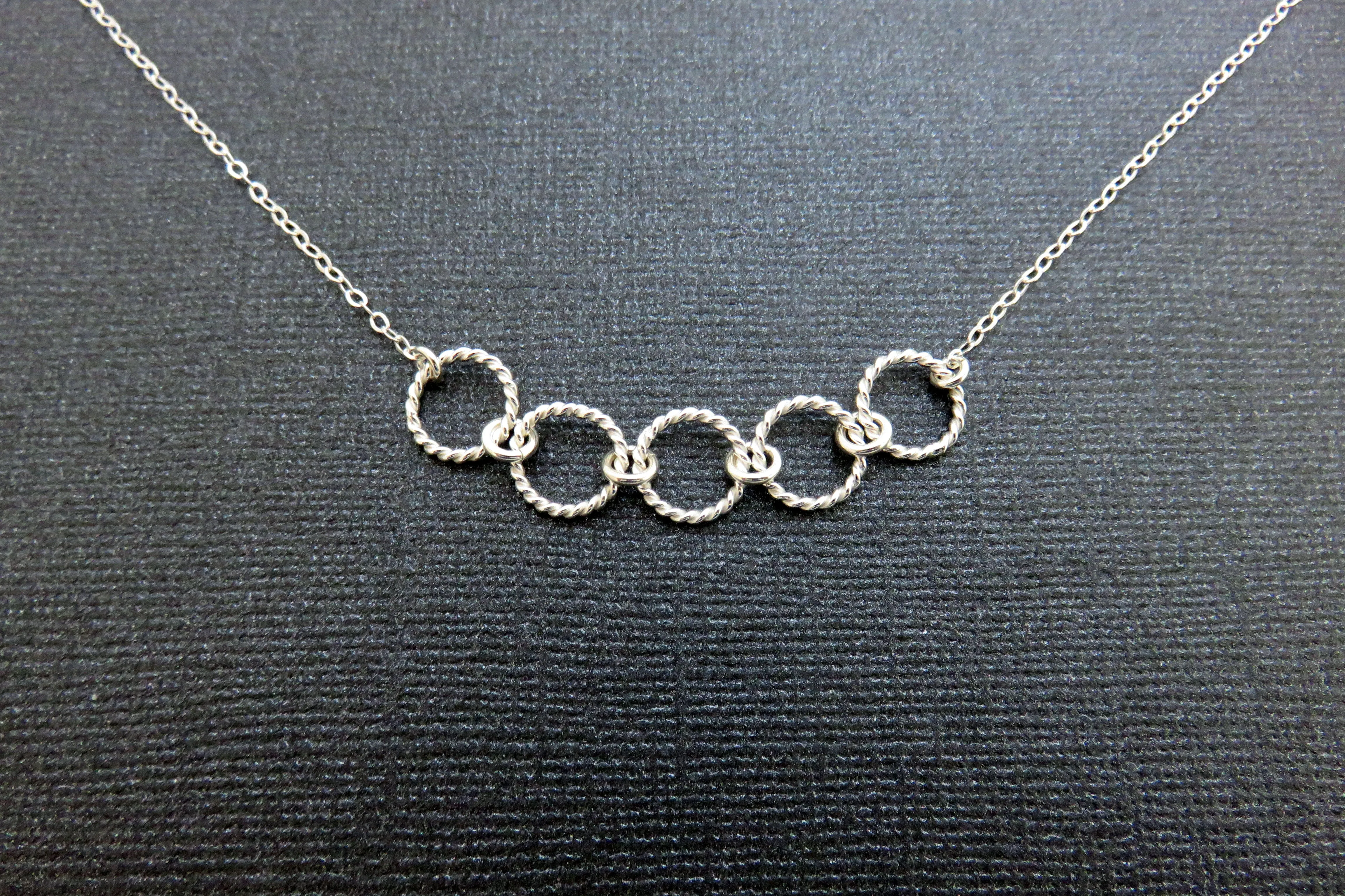 50th Birthday Gift | Five Rings Necklace | 50th Birthday Gifts for Women