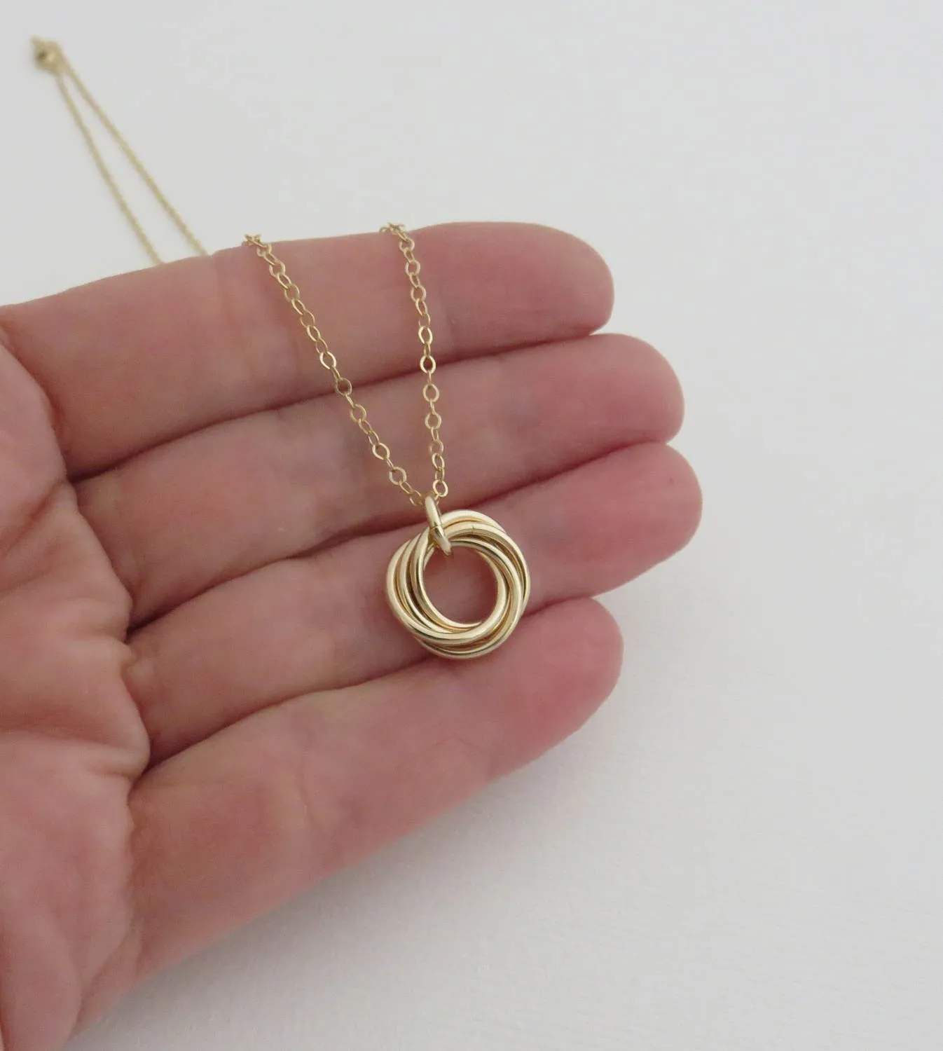 50th Birthday Necklace | Gold Birthday Ring Necklace | 50th Birthday Gift for Women