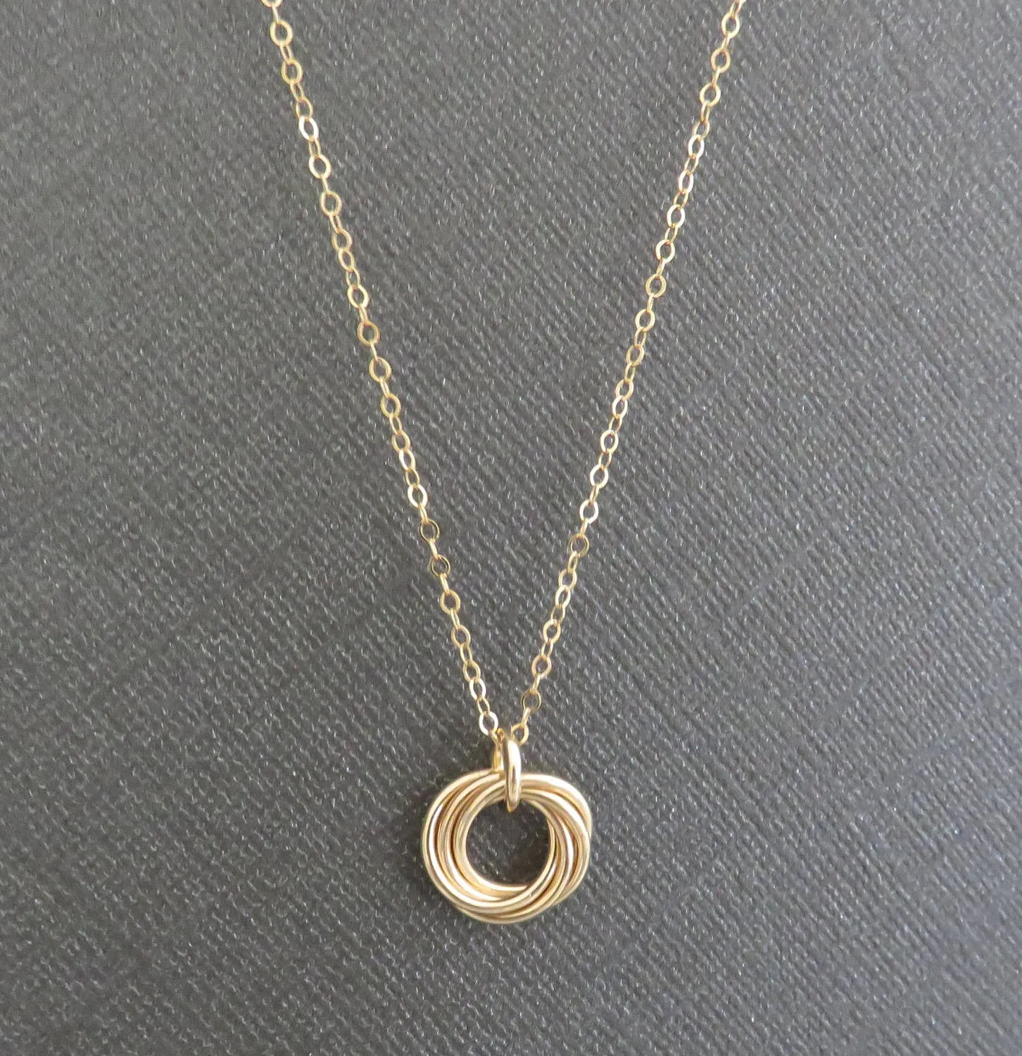 50th Birthday Necklace | Gold Birthday Ring Necklace | 50th Birthday Gift for Women