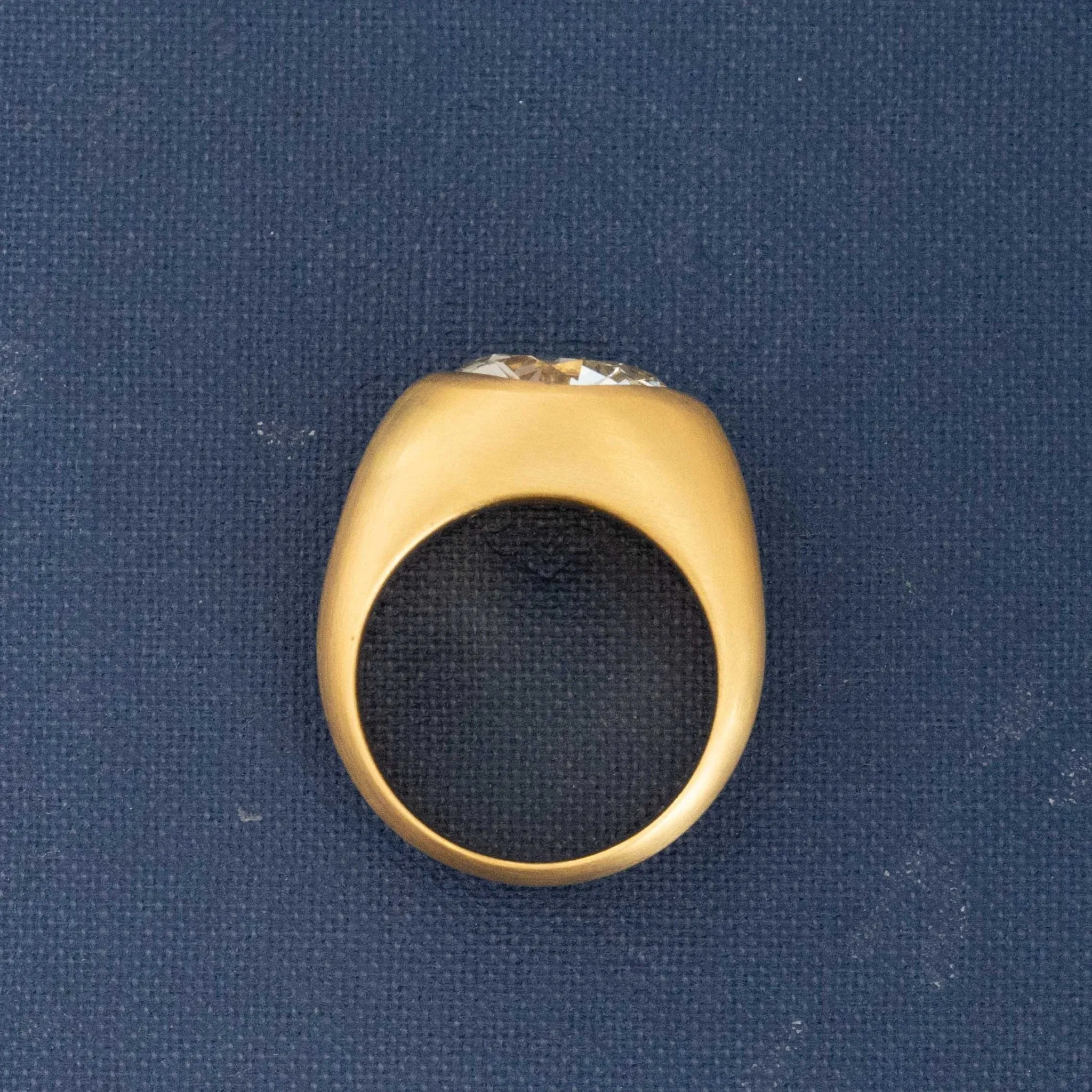 5.54ct Transitional Cut Diamond Chunky Bezel Ring