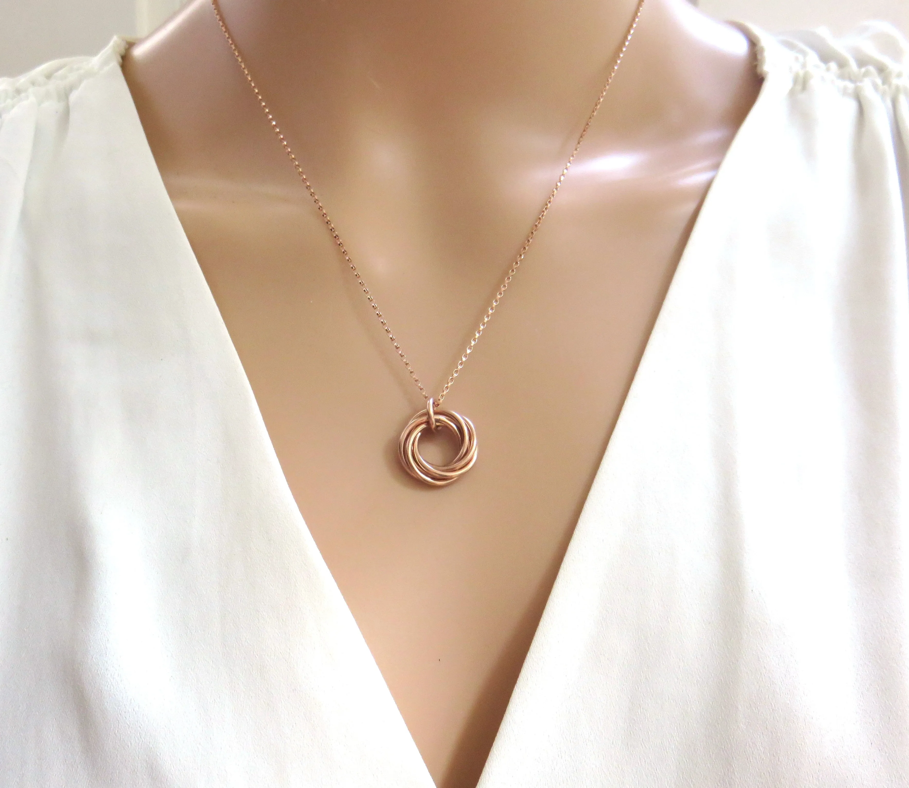 60th Birthday Gift for Women | Rose Gold Ring Necklace | 60th Birthday Gifts