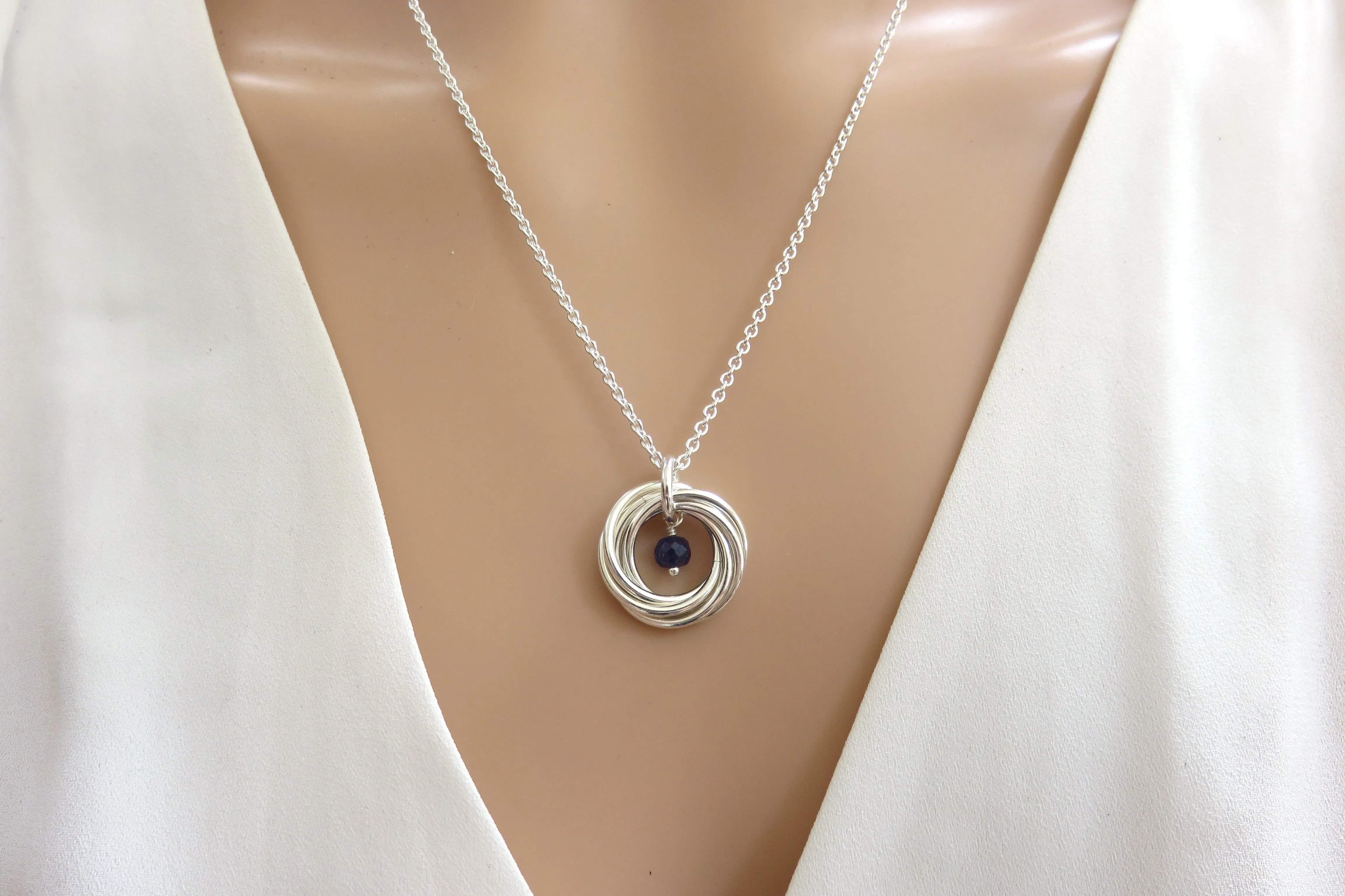 60th Birthday Gift | Sterling Silver Birthstone Necklace | 60th Birthday Gift for Women