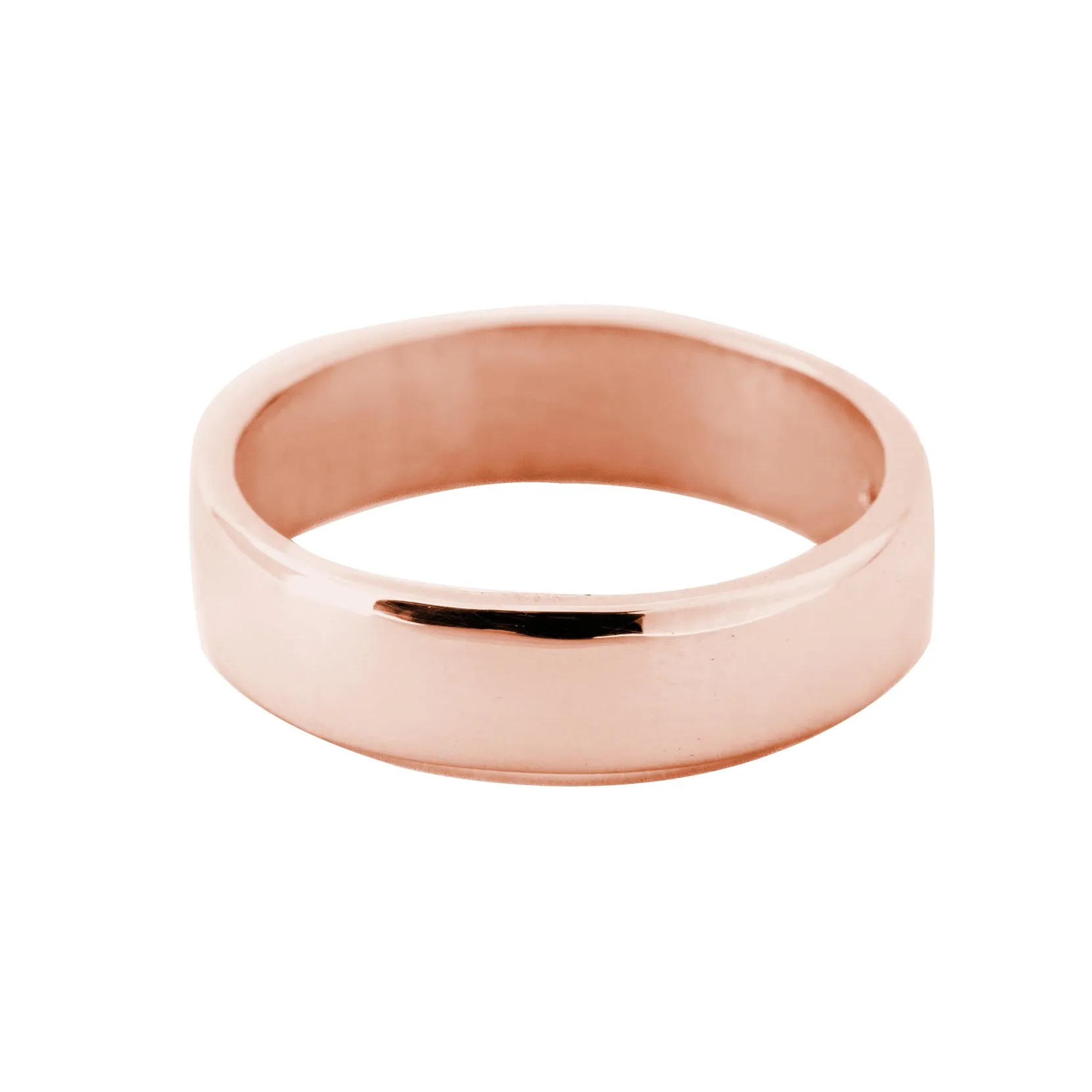 6mm Wide Wedding Band in Recycled Silver or Gold