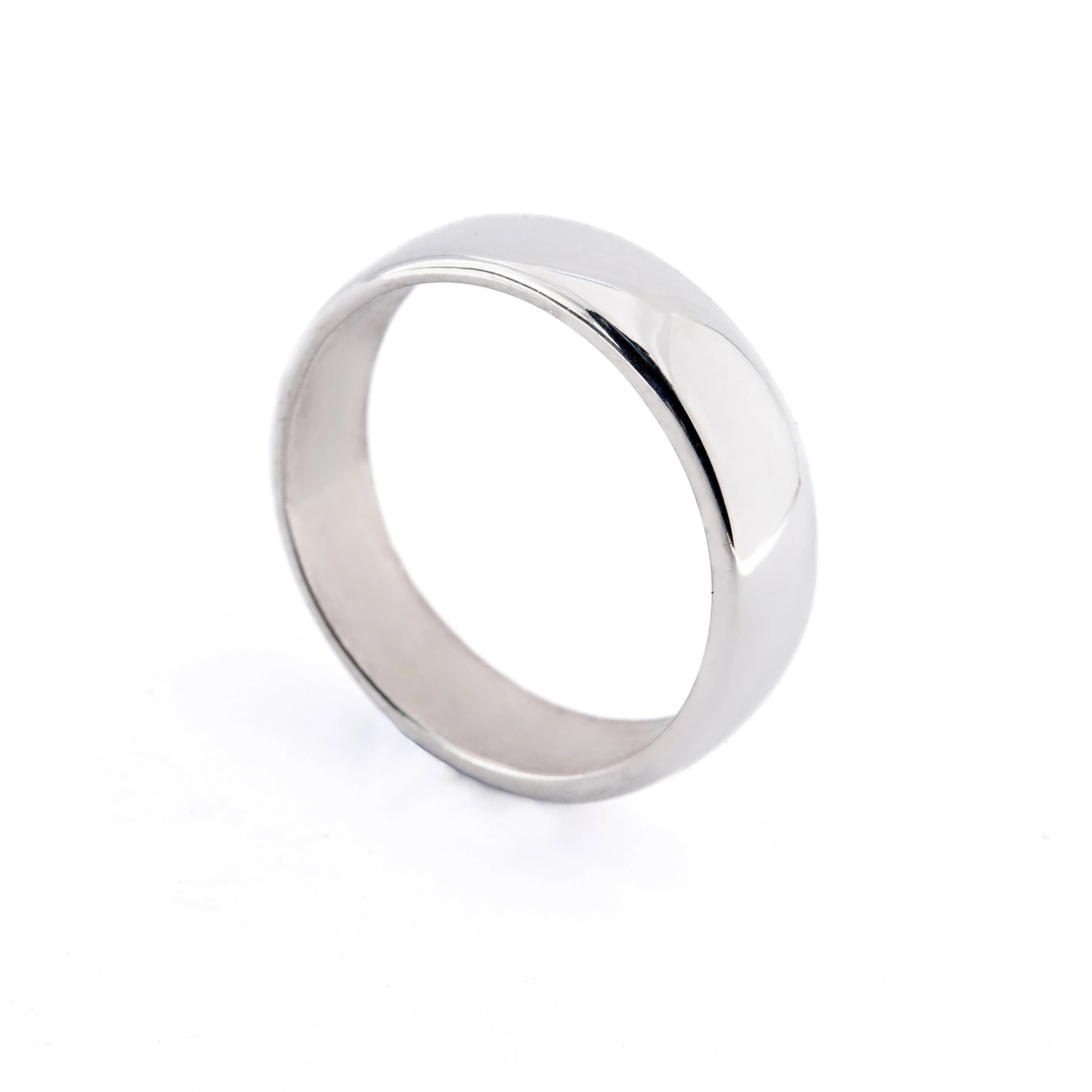 6mm Wide Wedding Band in Recycled Silver or Gold