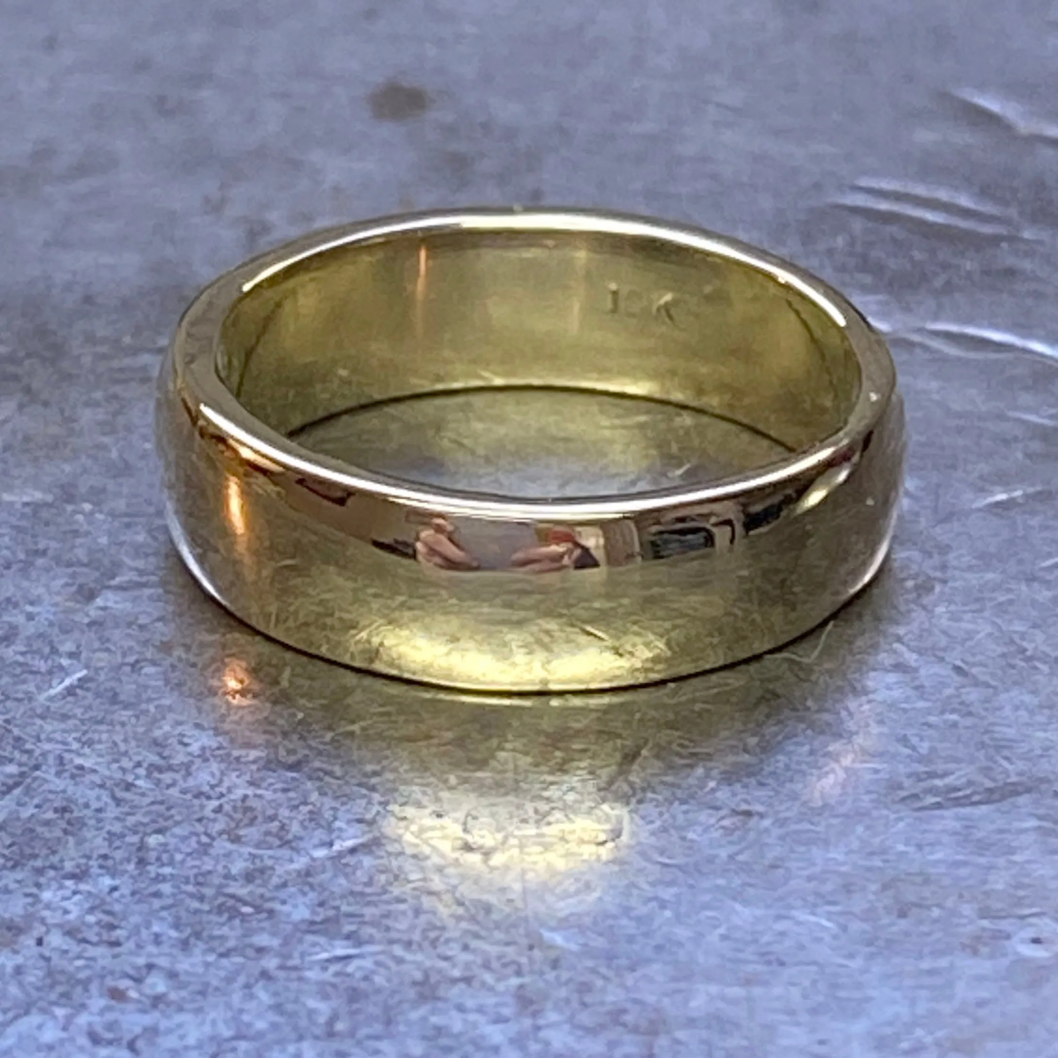 6mm Wide Wedding Band in Recycled Silver or Gold