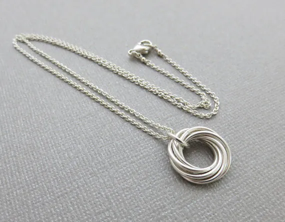 70th Birthday Gift | Sterling Silver Birthday Necklace | 70th Birthday Gifts for Women