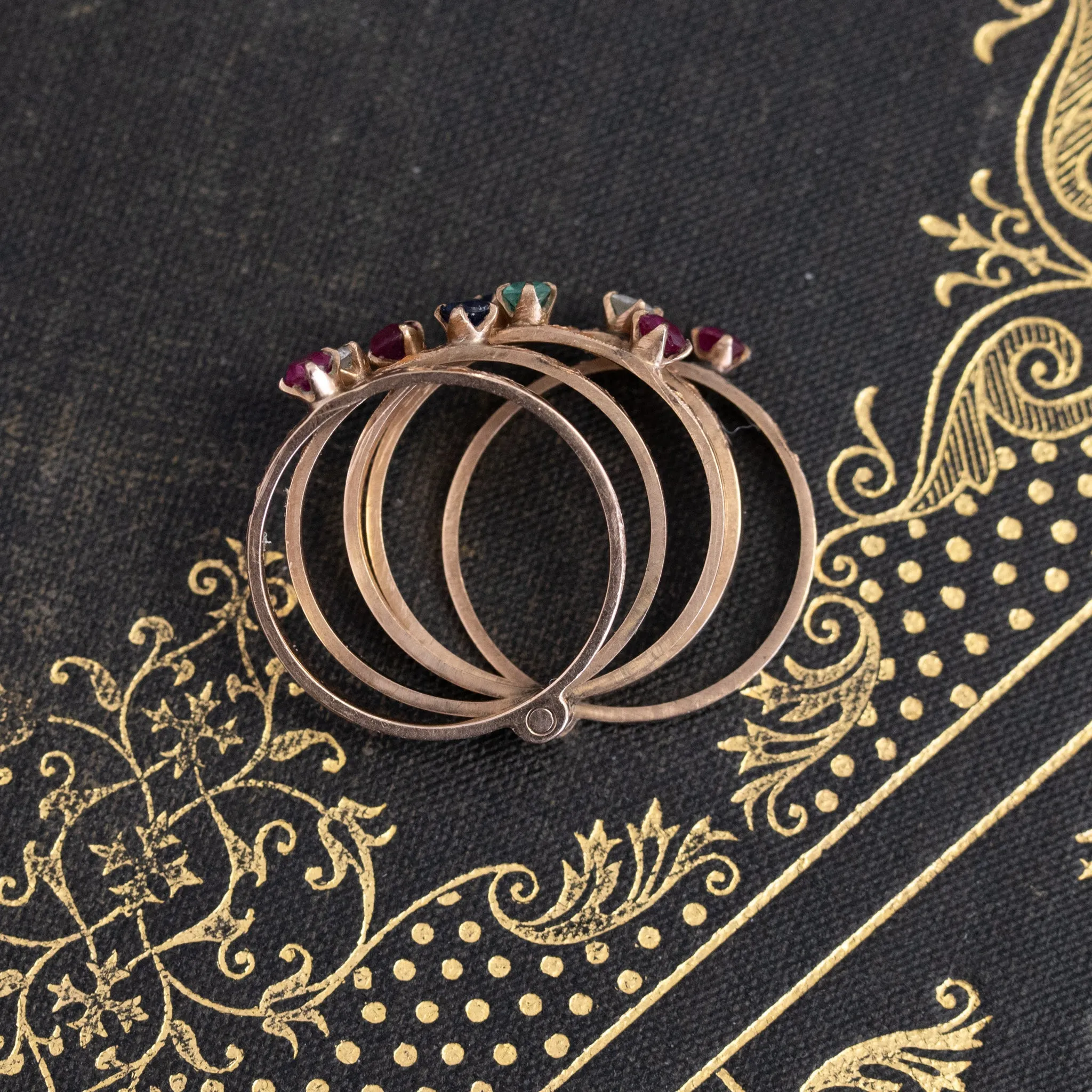.80ctw Diamond, Sapphire & Ruby Harem Ring