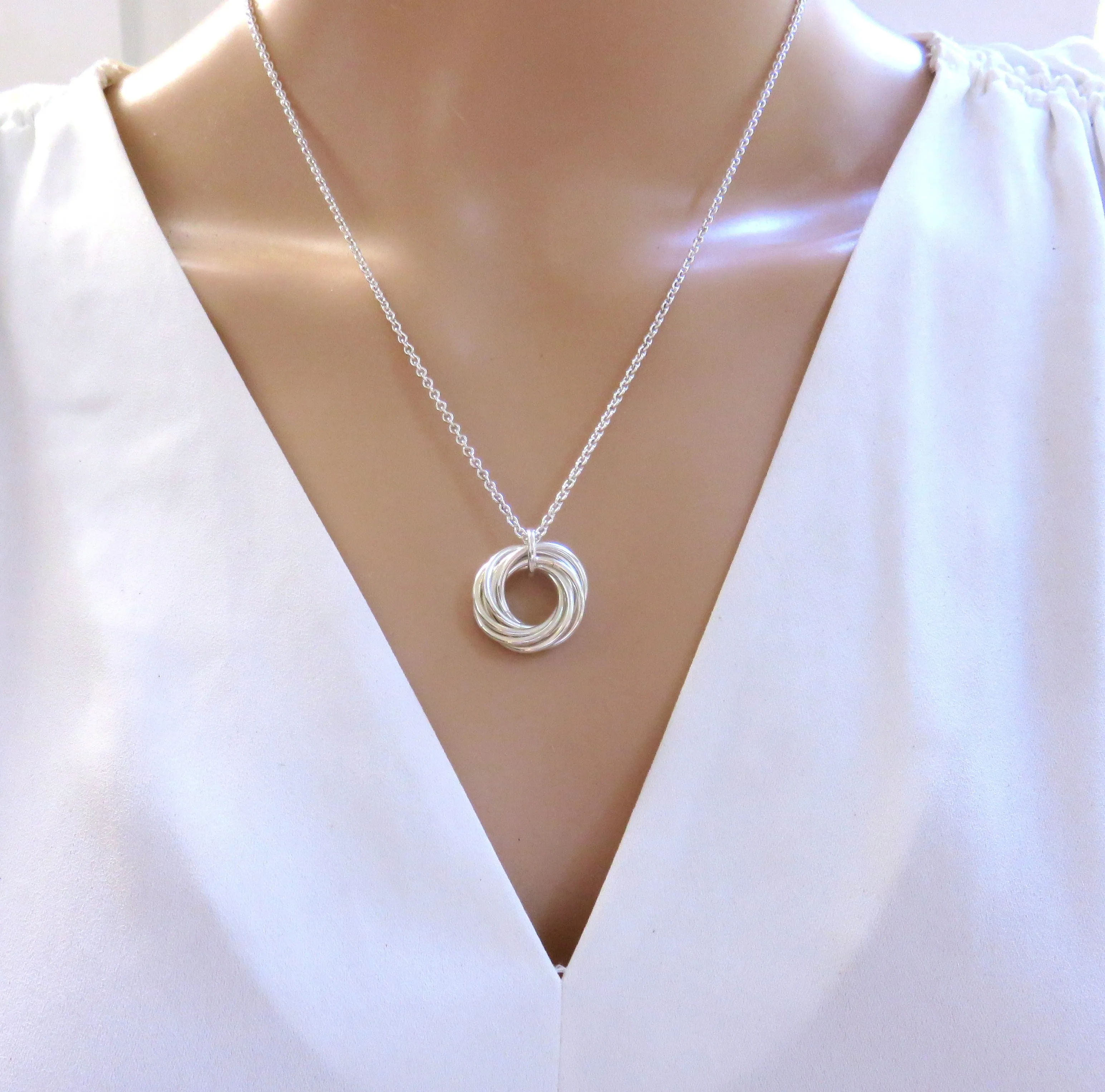 80th Birthday Gift for Women | Sterling Silver Birthday Necklace | 80th Birthday Gifts