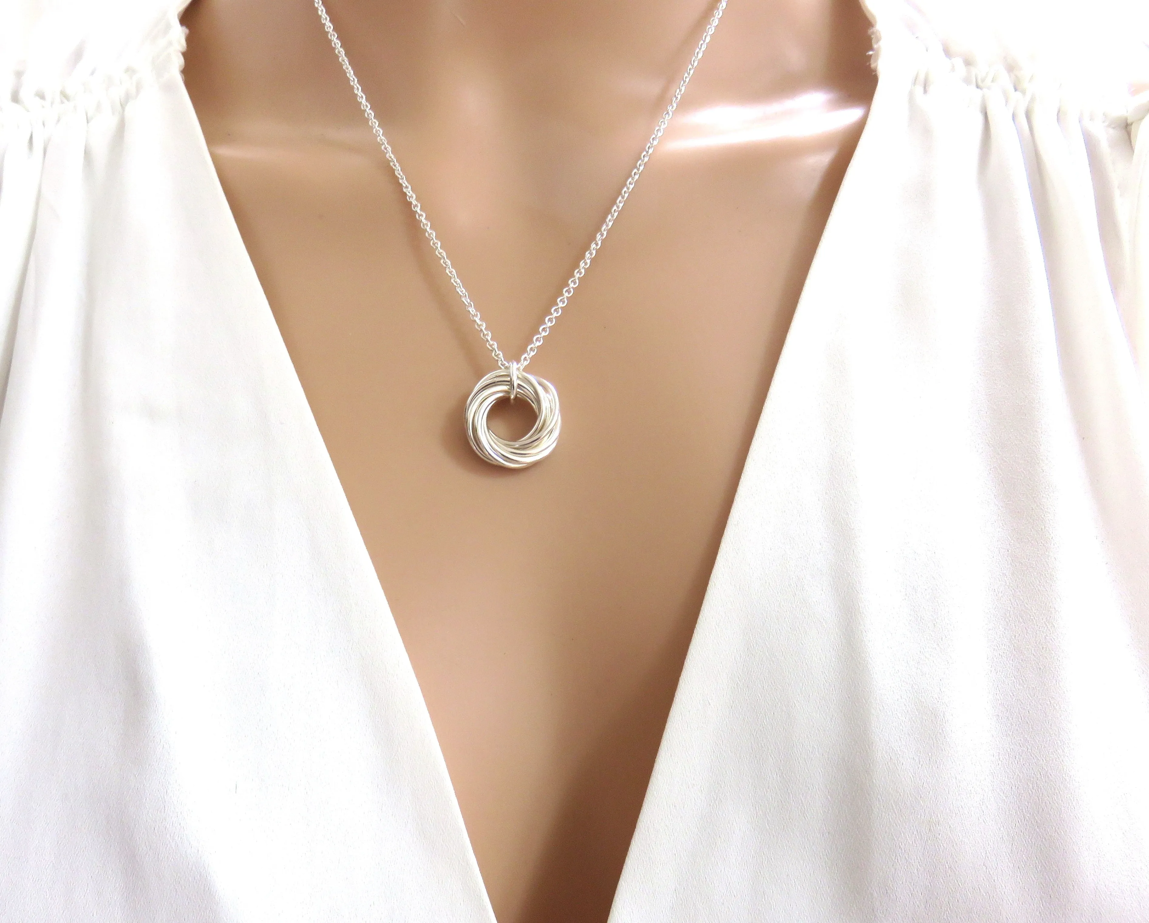 90th Birthday Gift | Sterling Silver Necklace | 90th Birthday Gift for Women