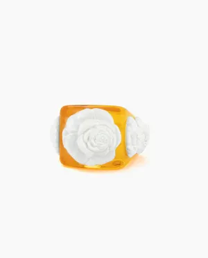 Amber on White Rosetón