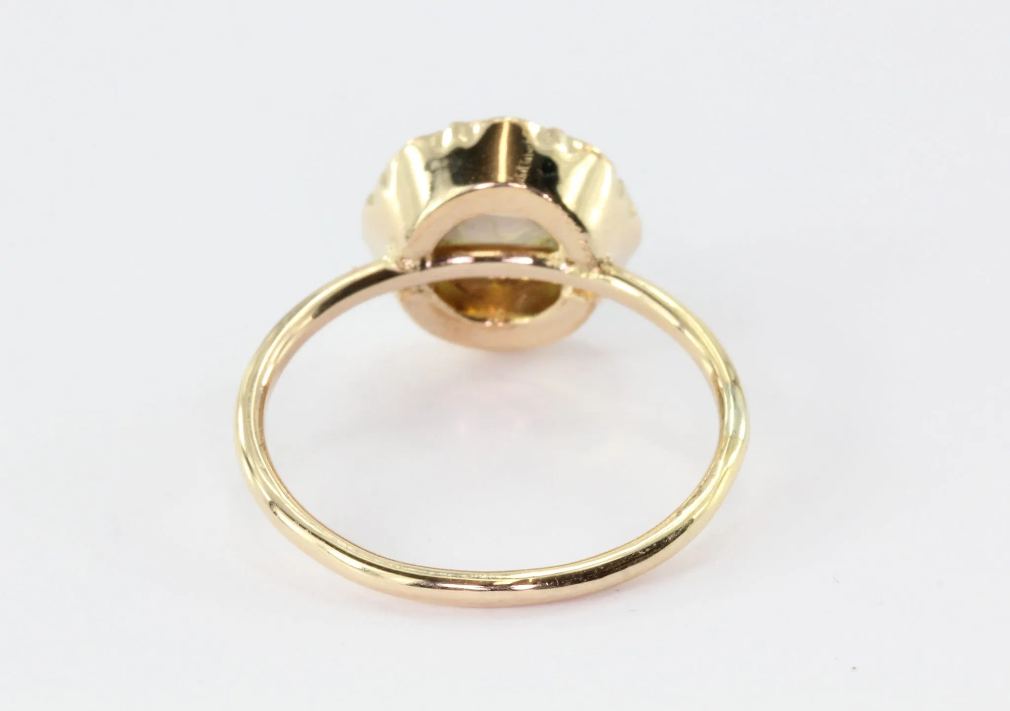 Antique Victorian 10k Gold Opal & Paste Conversion Ring