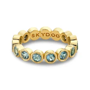 Aquamarine Eternity Band - Ring Size 6