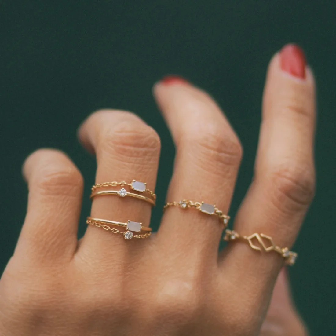 Arete Diamond Ring