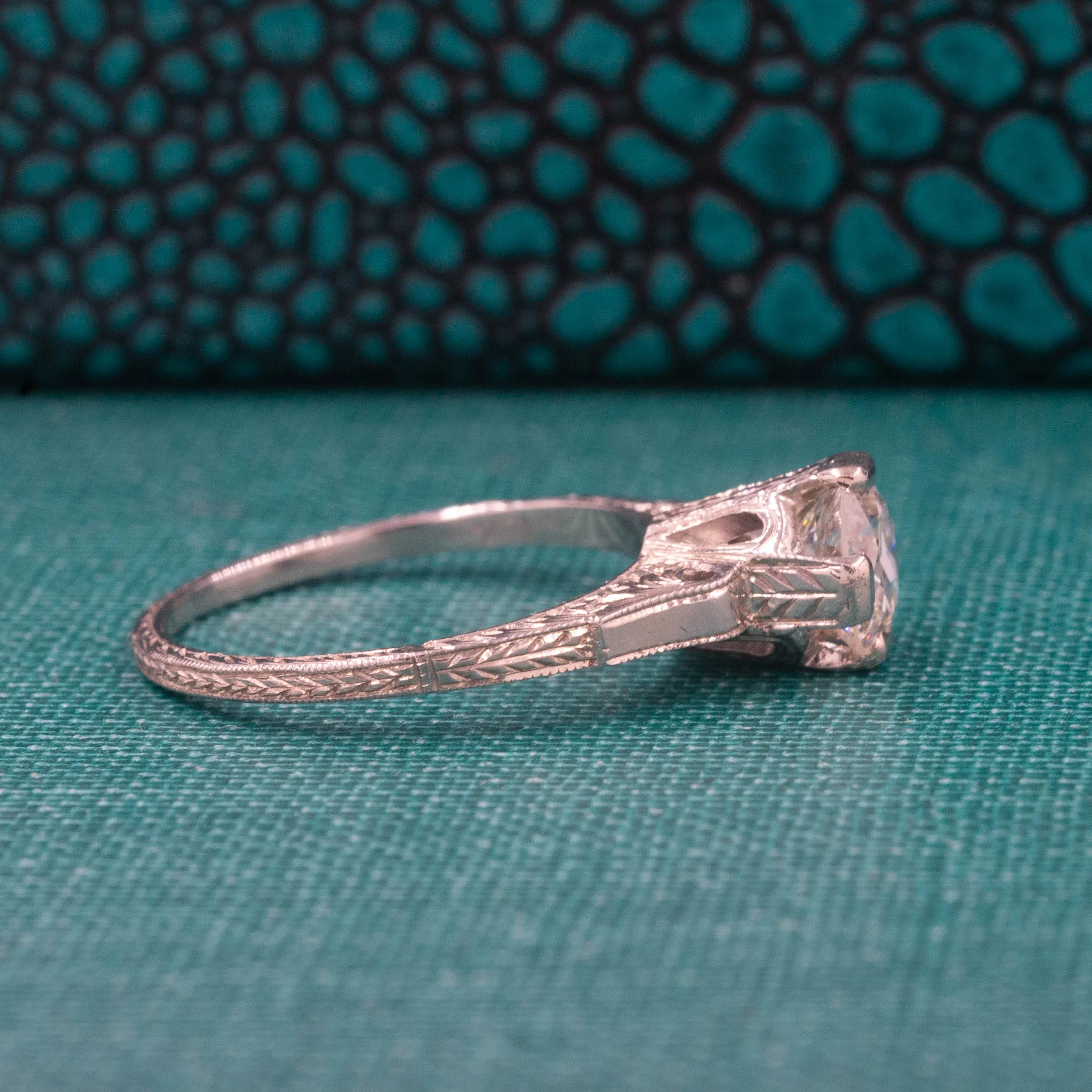 Art Deco .73 Carat Antique Diamond Ring c1920