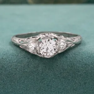 Art Deco Filigree Diamond Ring