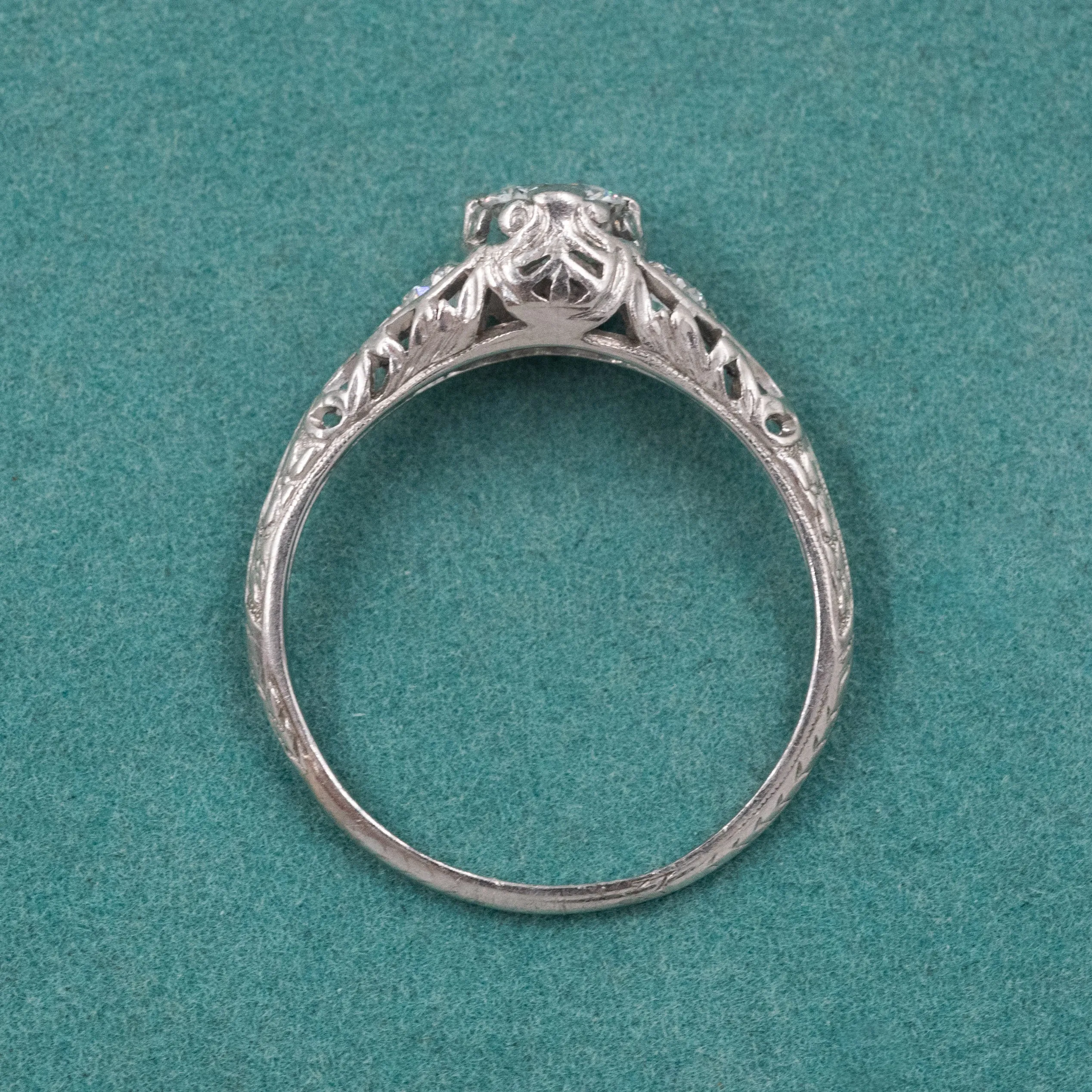 Art Deco Filigree Diamond Ring